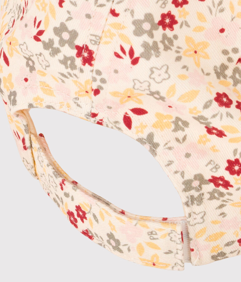 Gorra de flores para ni&ntilde;a crudo/multicolor