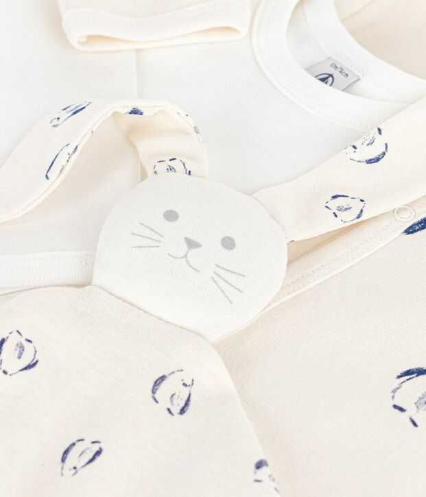 Set de regalo para beb&eacute; de terciopelo con estampado floral multicolor