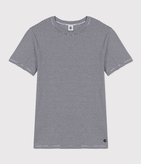 Camiseta L'ICONIQUE de algodón con cuello redondo para mujer azul SMOKING/blanco MARSHMALLOW