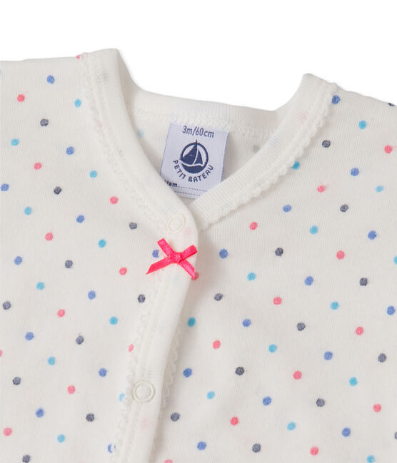 Pelele estampado para bebé niña blanco LAIT/rojo CARMEN/ MULTICO