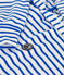 Sudadera infantil unisex de rizo de algodón a rayas con capucha azul MARSHMALLOW/ PORCELANA