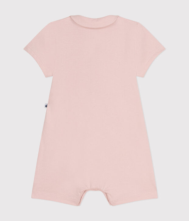 Mono corto de jersey ligero para beb&eacute; rosa
