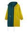 Cortavientos largo reversible para mujer amarillo BAMBOO/verde PINEDE