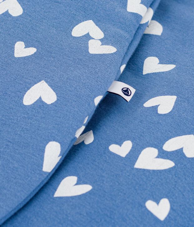 Saco para beb&eacute; de algod&oacute;n con estampado de corazones TOG 2,5 azul/blanco