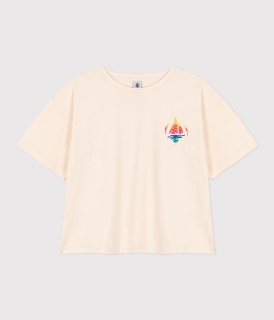 Camiseta LE BOXY de algodón para mujer crudo AVALANCHE