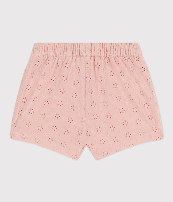 Pantalón corto de bordado inglés para bebé rosa SALINE