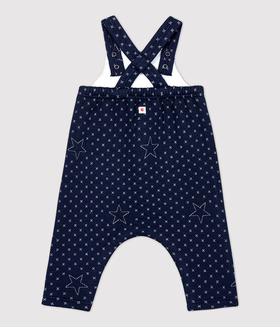 Peto de bebé acolchado con motivos de estrellas de algodón orgánico azul SMOKING