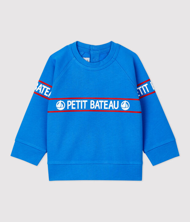 Sudadera de mulet&oacute;n ligero para beb&eacute; azul
