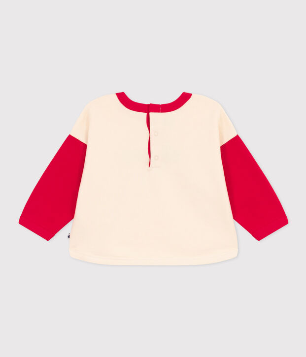 Sudadera de mulet&oacute;n estampada para beb&eacute; crudo/CORIDA