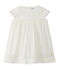 Vestido de niña en popelina blanco MARSHMALLOW