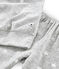 Pijama de punto de terciopelo gris BELUGA/blanco MARSHMALLOW