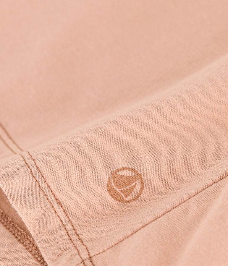 Camiseta LA RECTA de algod&oacute;n con cuello redondo para mujer beige