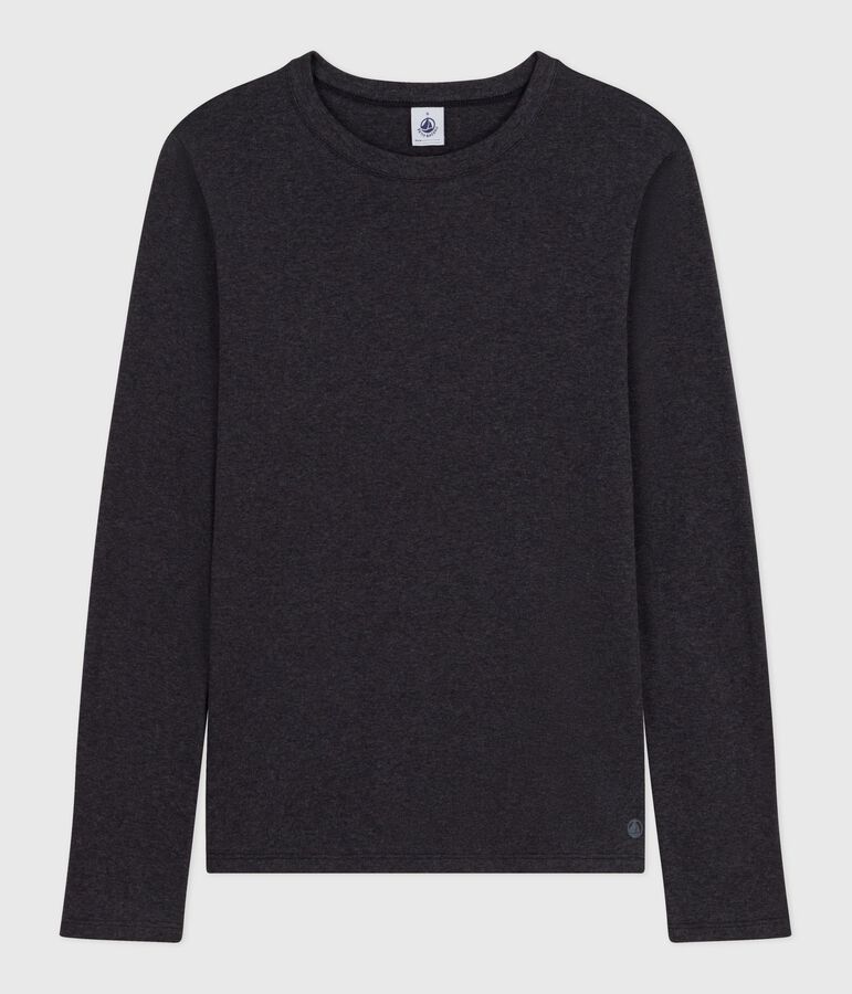 Camiseta Ic&oacute;nica de manga larga de algod&oacute;n para mujer gris