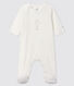 Pijama de bebé de algodón ecológico blanco
