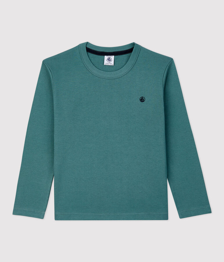 Camiseta de algod&oacute;n org&aacute;nico infantil unisex verde