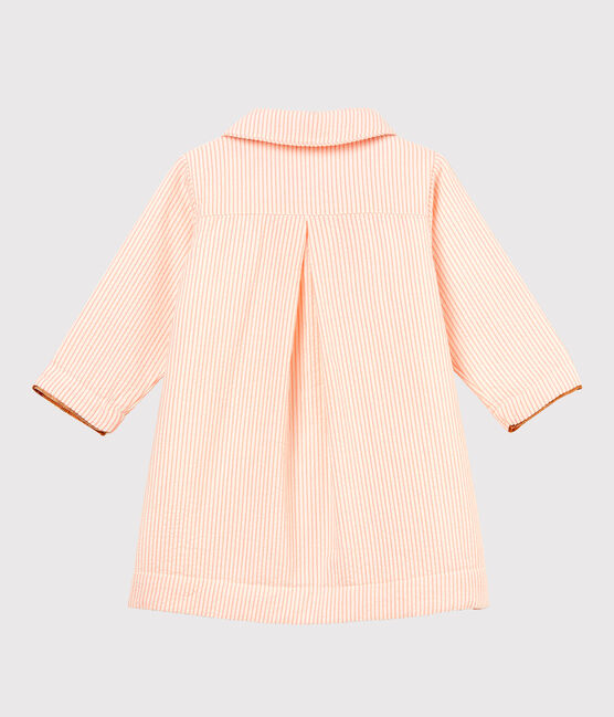 Abrigo de rayas para bebé niña blanco MARSHMALLOW/rosa ROSAKO