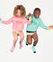 Sudadera infantil con capucha de punto verde ESPERANZA/blanco MARSHMALLOW