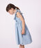 Vestido infantil de algod&oacute;n sin mangas azul