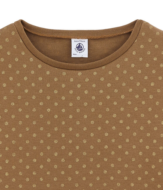 Camiseta de manga larga para niña marron BRINDILLE/amarillo DORE