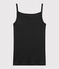 Camiseta de tirantes emblemática de algodón de mujer negro NOIR