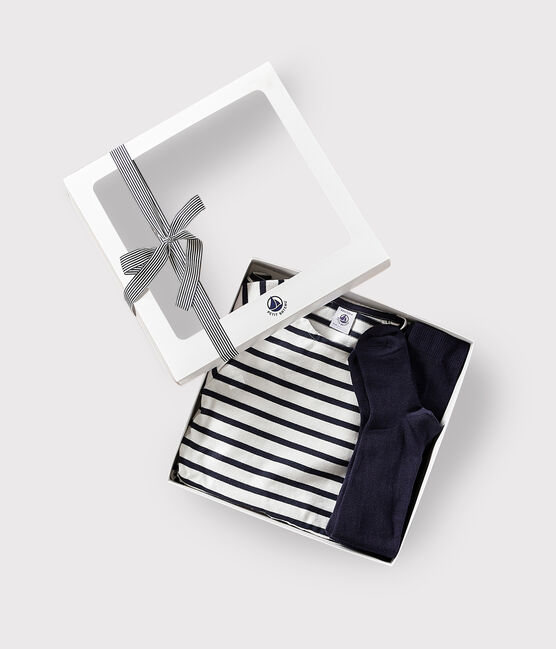 Estuche de regalo con vestido y leotardos para niña variante 1