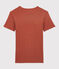Camiseta ICÓNICA de punto «cocotte» de algodón orgánico para mujer marron OMBRIE