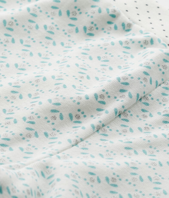 Pantalón de pijama para niña blanco LAIT/verde VERT/ MULTICO
