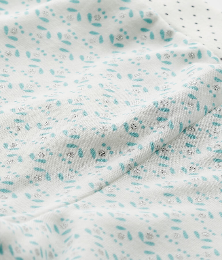 Pantal&oacute;n de pijama para ni&ntilde;a blanco LAIT/verde VERT/ MULTICO