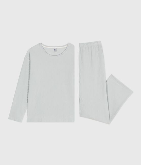 Pijama de terciopelo liso de pierna recta para mujer CO2