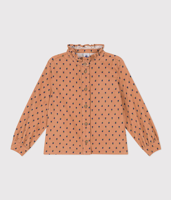 Blusa de terciopelo fino con flores de niña SIENNA/ MULTICO