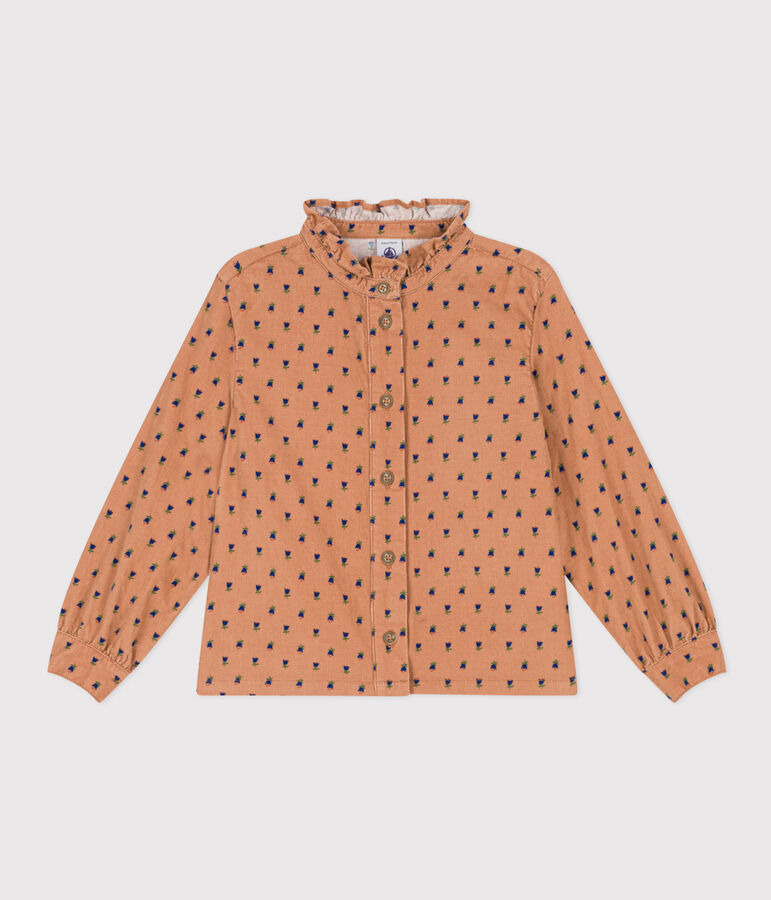 Blusa de terciopelo fino con flores de ni&ntilde;a SIENNA/ MULTICO