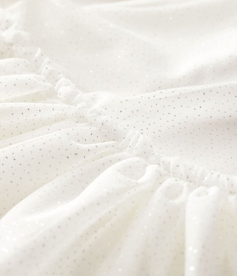 Vestido de celebraci&oacute;n de tul de ni&ntilde;a blanco MARSHMALLOW/gris ARGENT