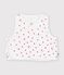 Chaleco de gasa de algod&oacute;n con estampado de corazoncitos para beb&eacute; blanco/multicolor