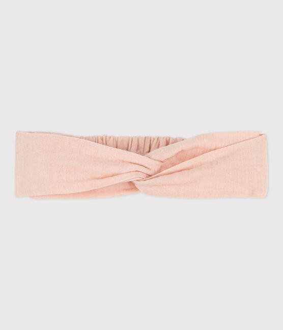 Diadema de gasa de algodón rosa para bebé rosa SALINE