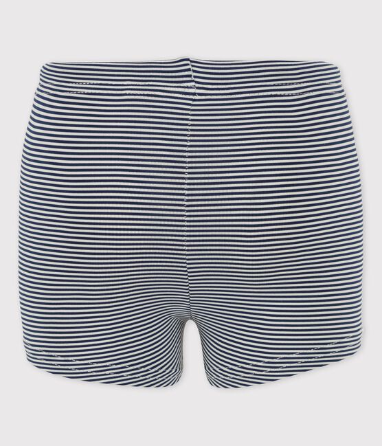 Bañador de material reciclado de bebé azul MEDIEVAL/blanco MARSHMALLOW