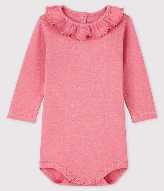 Bodi de manga larga para bebé niña rosa CHEEK/amarillo DORE