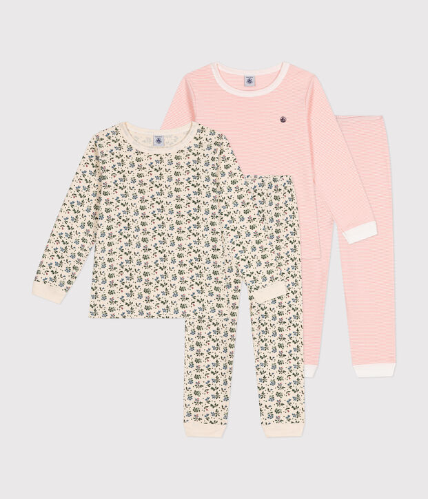 Juego de 2 pijamas infantiles de algod&oacute;n multicolor