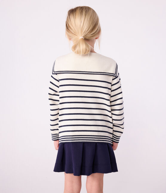 Jersey marinero infantil de algodón a rayas azul MARSHMALLOW/ SOIR