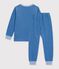 Pijama infantil liso de pana azul
