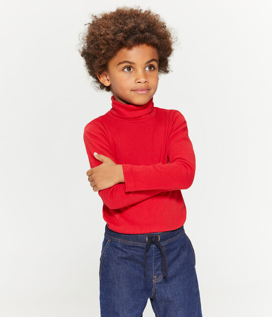 Jersey de cuello alto infantil unisex rojo TERKUIT