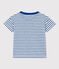 Camiseta de algodón a rayas para niño/niña blanco MARSHMALLOW/azul PERSE