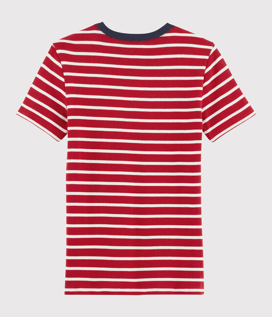 Camiseta icónica con cuello redondo para mujer rojo TERKUIT/blanco MARSHMALLOW