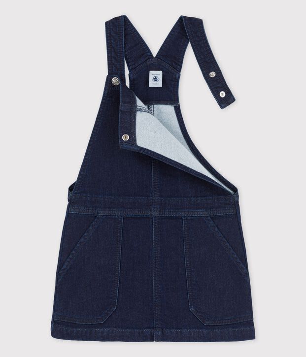 Vestido peto vaquero de ni&ntilde;a azul