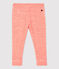 Leggings de lana y algodón de bebé. naranja OURSIN/blanco MARSHMALLOW