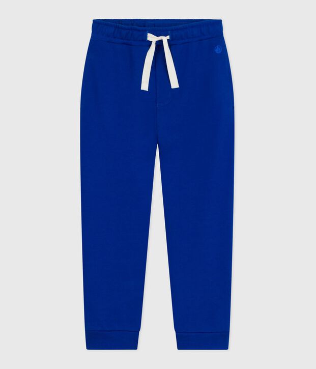 Pantal&oacute;n infantil de jogging liso de algod&oacute;n azul