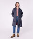 Chubasquero largo y bicolor para mujer