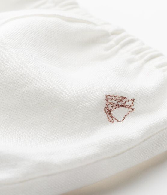 Braguitas bloomer de lino para bebé niña blanco MARSHMALLOW