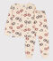 Pijama de algodón con motivo de bicicleta para niña / niño  blanco AVALANCHE/ MULTICO
