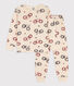 Pijama de algodón con motivo de bicicleta para niña / niño 