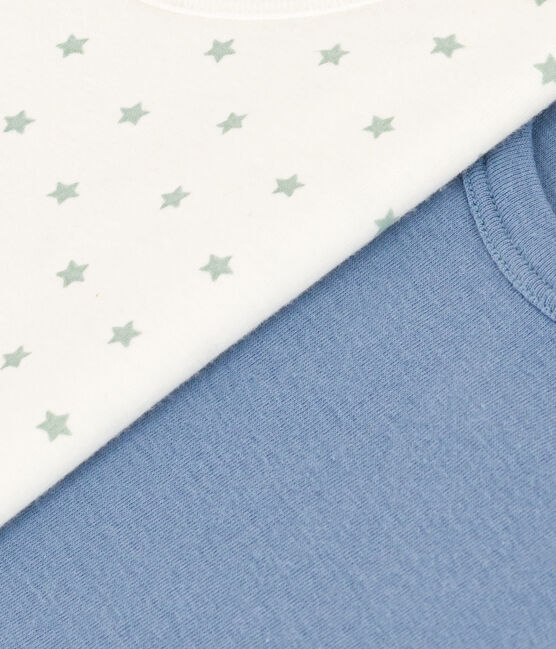 Juego de 2 camisetas infantiles de algodón de manga corta con estrella variante 1